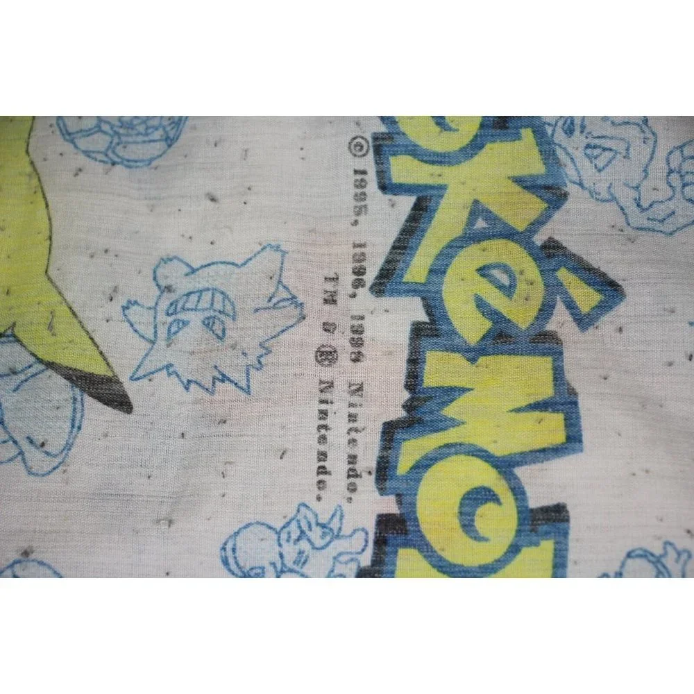 Vintage Pokemon Springs Made In USA AOP All Over Print Twin Bedsheet A1204
